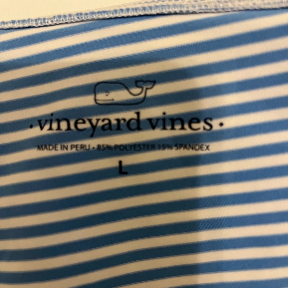 Vineyard Vines Performance Blue and White Striped Skort